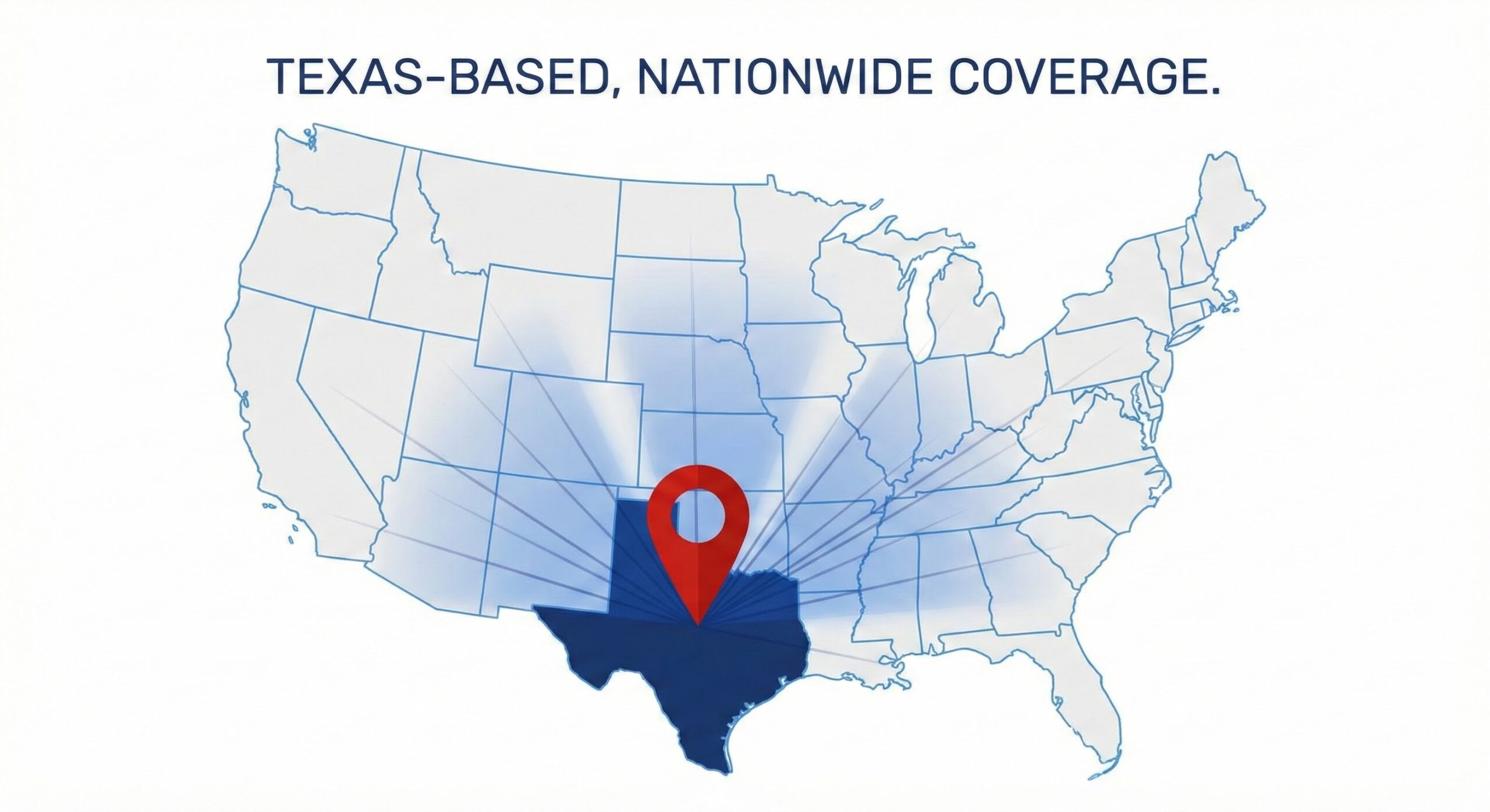 Map illustrating the reach of our global Provider Network across Texas and the US
